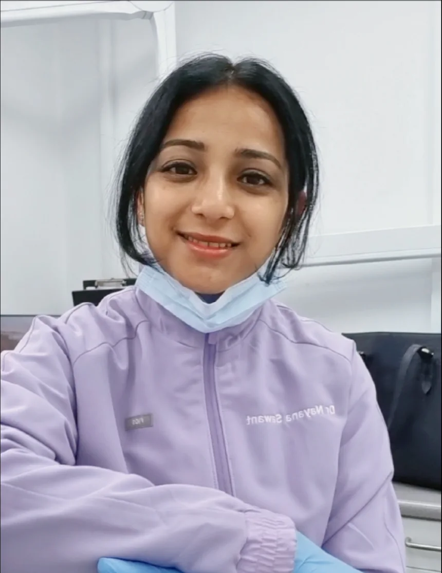 Dr Nayana Sawant smiling in her surgery